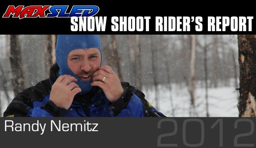 Randy Nemitz getting ready to ride a 2012 snowmobile.