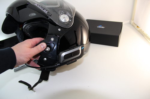 Motocycle helmet stle G4 communicator by Cardo Systems