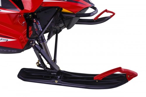 Adjustable ski stance by simply changing bushing location.