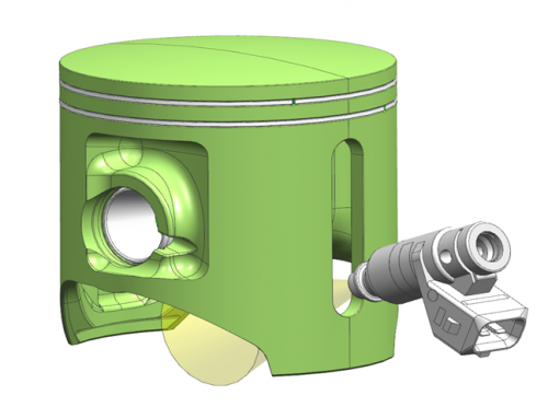 600 Cat Piston and Injector