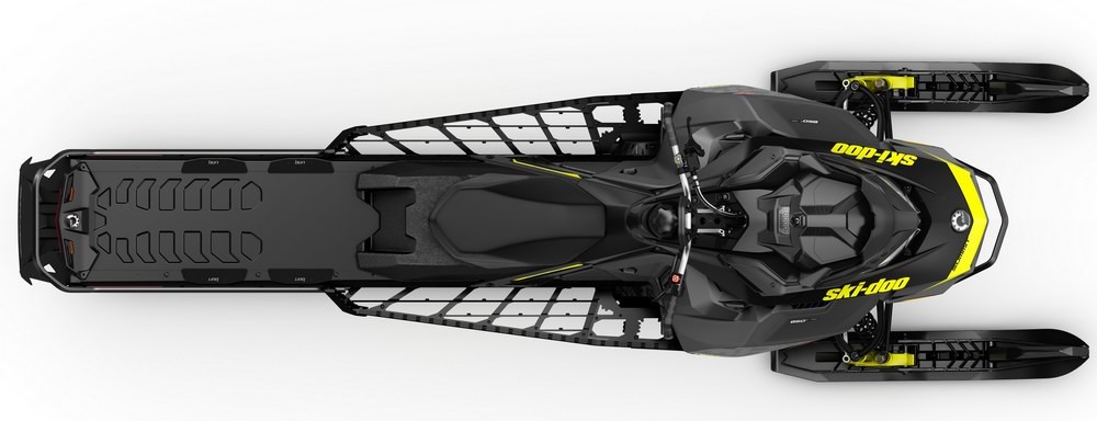 X- package sleds have Profile extruded aluminum boards that let snow pass through for sure boot grip and help eliminate rear of sled getting hung up.